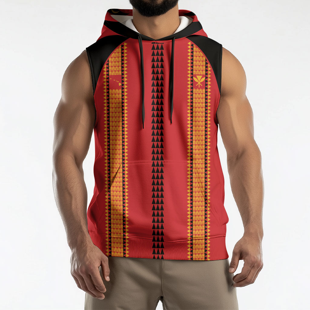 Hawaii Ahu Ula Inspired Sleeveless Hoodie Red Version LT05 - Polynesian Pride