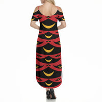 Hawaii Ahu Ula Inspired Summer Maxi Dress Red Version LT05 - Polynesian Pride