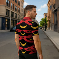 Hawaii Ahu Ula Inspired Zipper Polo Shirt Red Version LT05 - Polynesian Pride