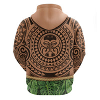 Hawaii Warrior Tattoo Inspired Zip Hoodie Tropical Leaf Skirt Costume LT05 - Polynesian Pride