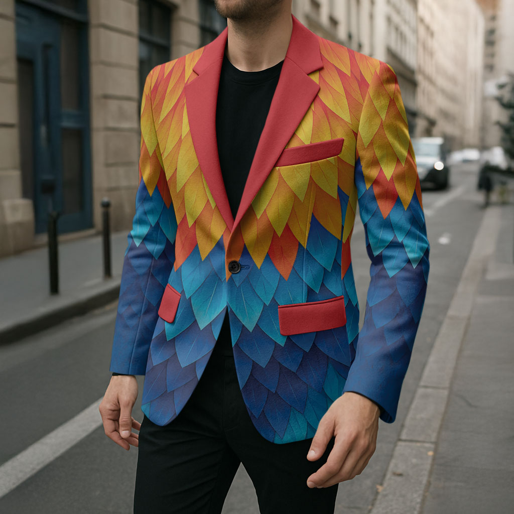 Polynesia Colorful Rooster Costume Blazer LT05 - Polynesian Pride