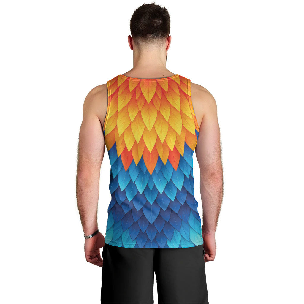 Polynesia Colorful Rooster Costume Men Tank Top LT05 - Polynesian Pride