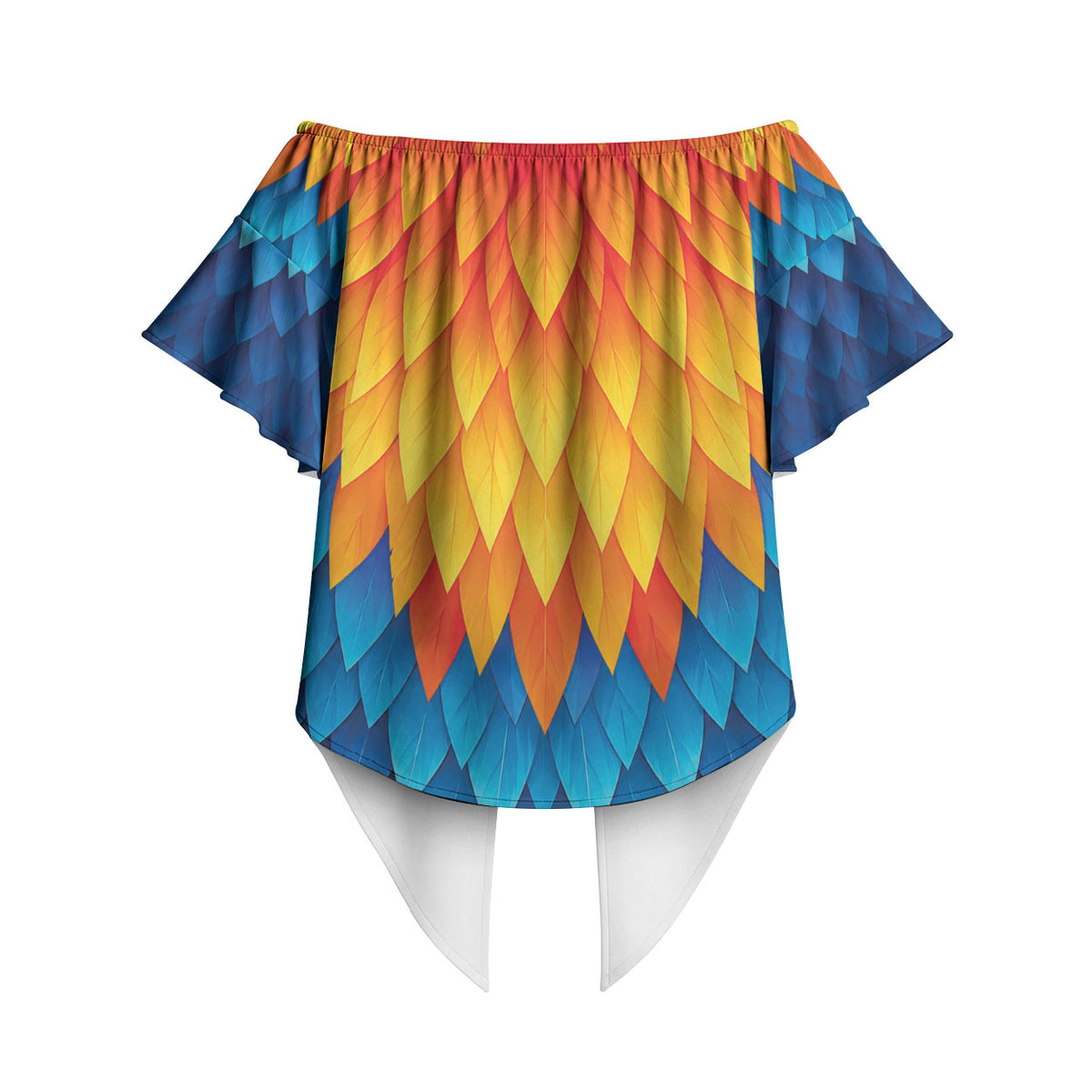 Polynesia Colorful Rooster Costume Off Shoulder Wrap Waist Top LT05 - Polynesian Pride