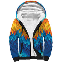 Polynesia Colorful Rooster Costume Sherpa Hoodie LT05 Unisex Multicolor - Polynesian Pride