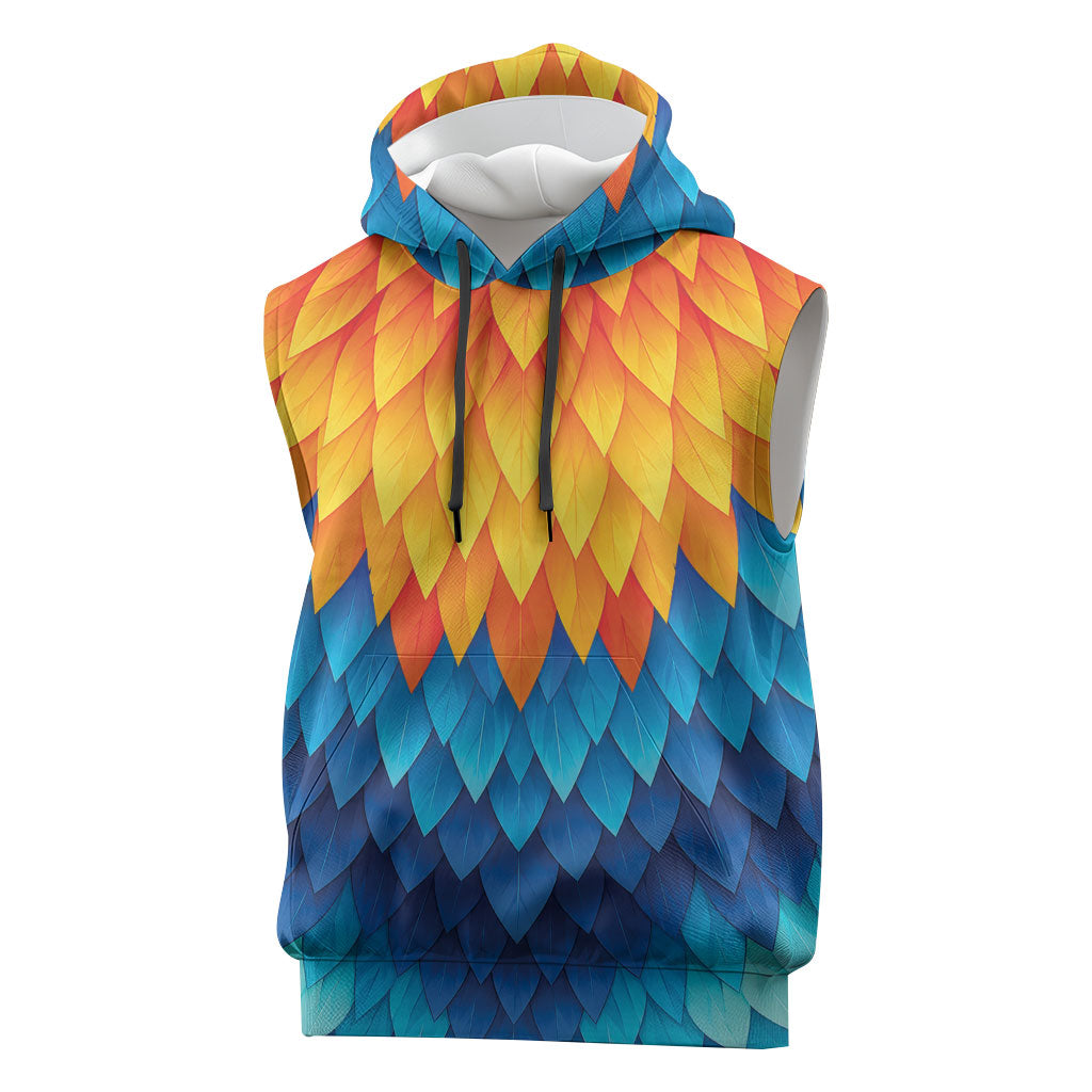Polynesia Colorful Rooster Costume Sleeveless Hoodie LT05 Multicolor - Polynesian Pride