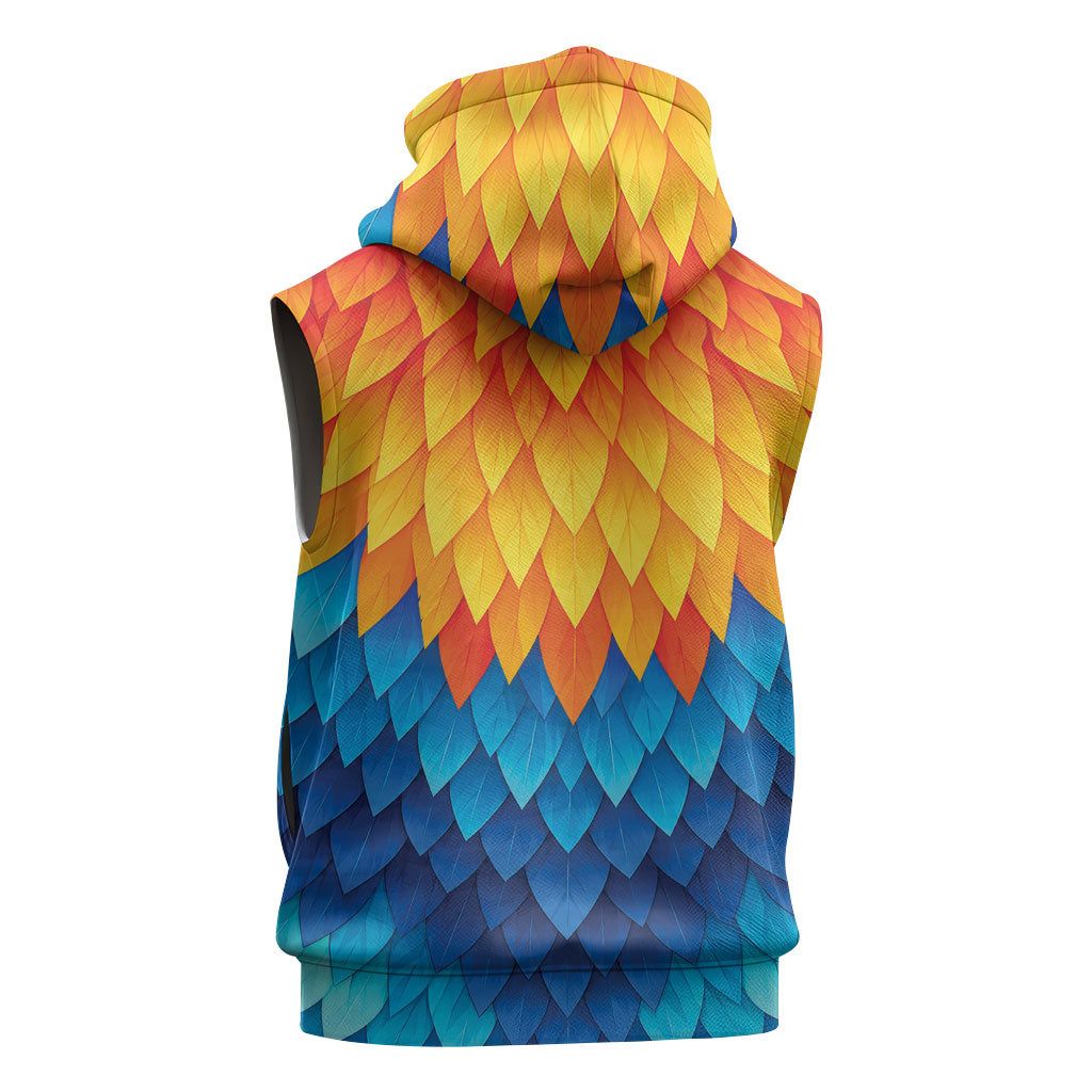 Polynesia Colorful Rooster Costume Sleeveless Hoodie LT05 - Polynesian Pride