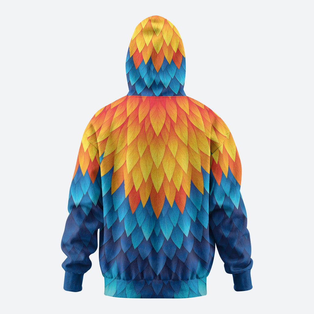 Polynesia Colorful Rooster Costume Zip Hoodie LT05 - Polynesian Pride