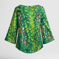 Polynesian Enchanted Mother Nature Costume Kimono Sleeve Blouse