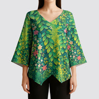 Polynesian Enchanted Mother Nature Costume Kimono Sleeve Blouse