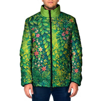 Polynesian Enchanted Mother Nature Costume Padded Jacket LT05 Men Green - Polynesian Pride