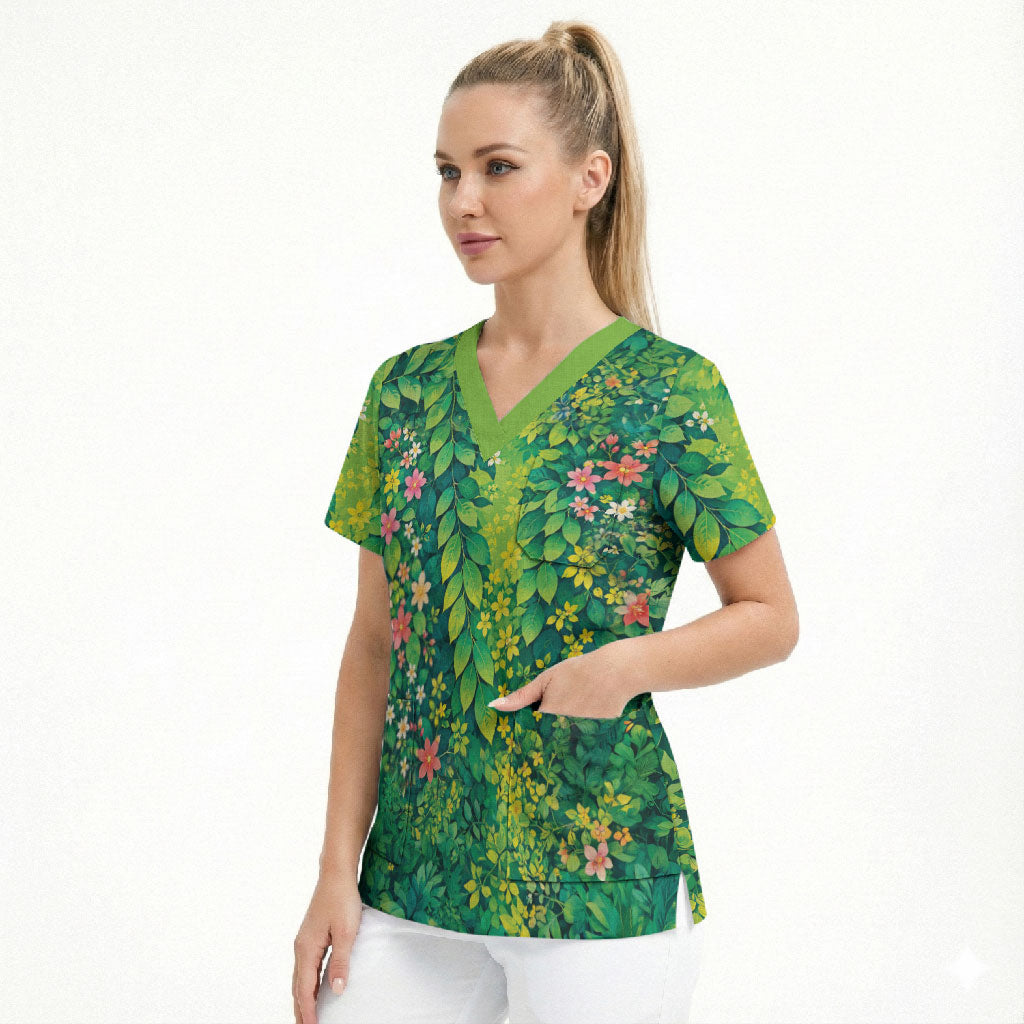 Polynesian Enchanted Mother Nature Costume Scrub Top LT05 - Polynesian Pride