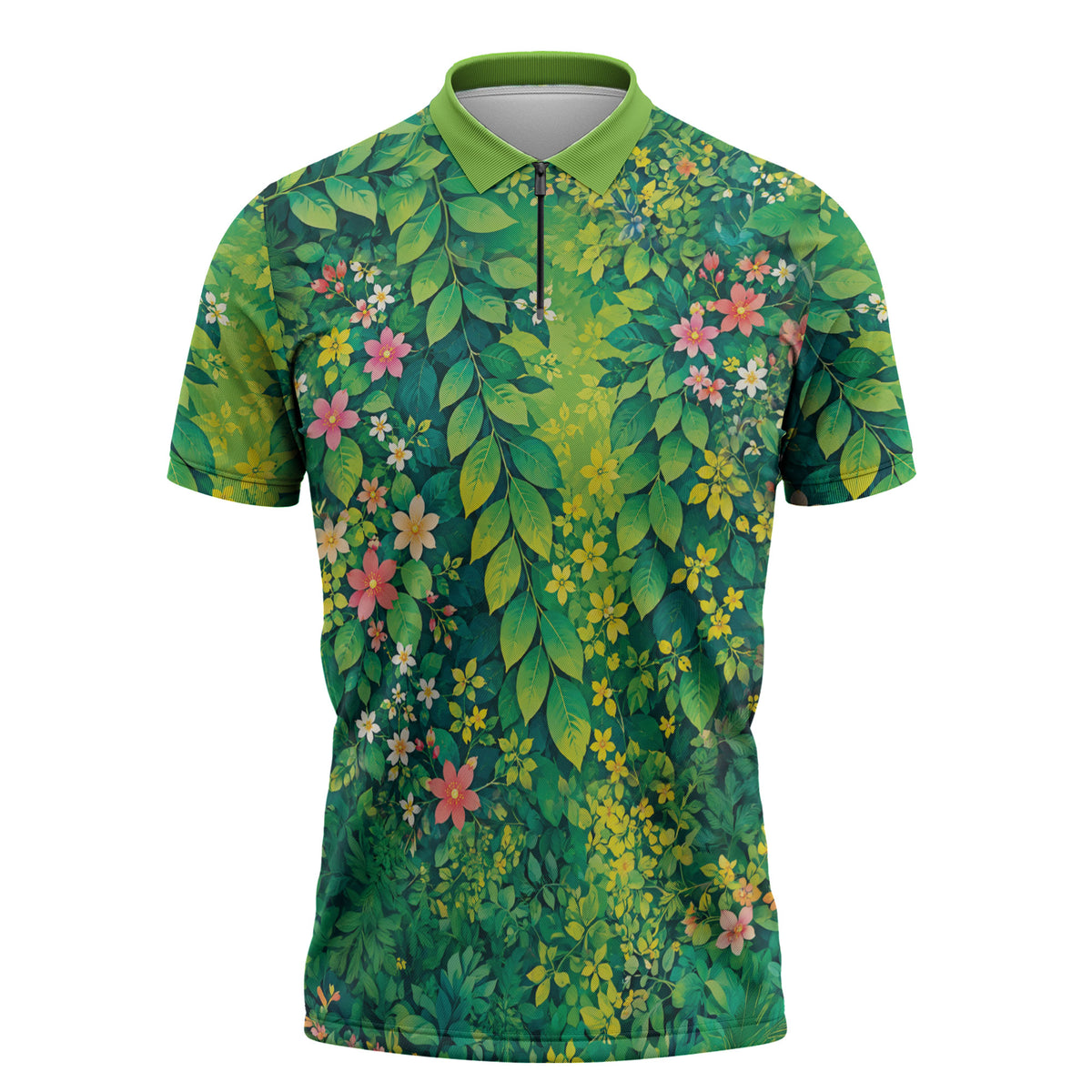 Polynesian Enchanted Mother Nature Costume Zipper Polo Shirt