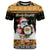 Custom Hawaii James Campbell High School Christmas T Shirt Tropical Santa Claus LT05 Black - Polynesian Pride