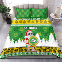 Custom Hawaii Kaimuki High School Christmas Bedding Set Tropical Santa Claus LT05 - Polynesian Pride