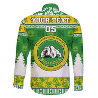 Custom Hawaii Kaimuki High School Christmas Family Matching Puletasi Dress and Hawaiian Shirt Tropical Santa Claus LT05 - Polynesian Pride