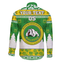 Custom Hawaii Kaimuki High School Christmas Family Matching Summer Maxi Dress and Hawaiian Shirt Tropical Santa Claus LT05 - Polynesian Pride