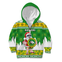 Custom Hawaii Kaimuki High School Christmas Kid Hoodie Tropical Santa Claus LT05 - Polynesian Pride