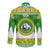 Custom Hawaii Kaimuki High School Christmas Long Sleeve Button Shirt Tropical Santa Claus LT05 - Polynesian Pride