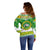 Custom Hawaii Kaimuki High School Christmas Off Shoulder Sweater Tropical Santa Claus LT05 - Polynesian Pride