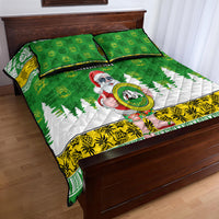 Custom Hawaii Kaimuki High School Christmas Quilt Bed Set Tropical Santa Claus LT05 - Polynesian Pride