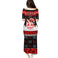 Custom Hawaii Kalani High School Christmas Family Matching Puletasi Dress and Hawaiian Shirt Tropical Santa Claus LT05 - Polynesian Pride