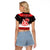 Custom Hawaii Kalani High School Christmas Raglan Cropped T Shirt Tropical Santa Claus LT05 - Polynesian Pride