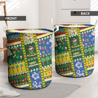 Solomon Islands Christmas Laundry Basket Festive Beach Vibes - Polynesian Pride