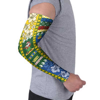 Solomon Islands Christmas Arm Sleeves Festive Beach Vibes - Polynesian Pride