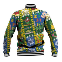 Solomon Islands Christmas Baseball Jacket Festive Beach Vibes - Polynesian Pride