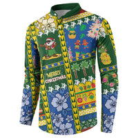 Solomon Islands Christmas Button Sweatshirt Festive Beach Vibes - Polynesian Pride