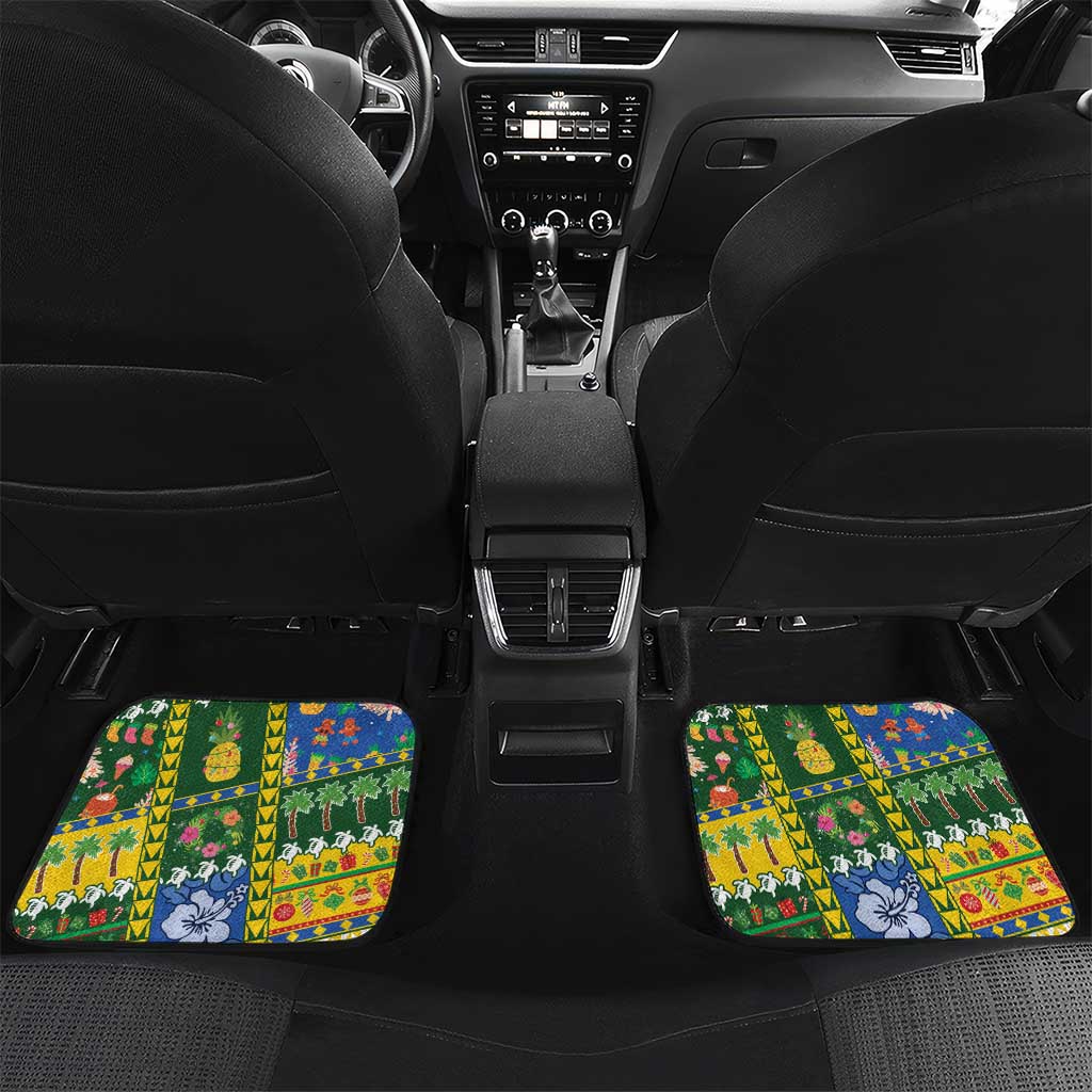 Solomon Islands Christmas Car Mats Festive Beach Vibes - Polynesian Pride