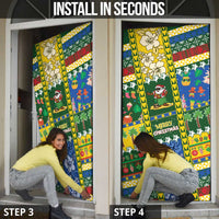 Solomon Islands Christmas Door Cover Festive Beach Vibes - Polynesian Pride