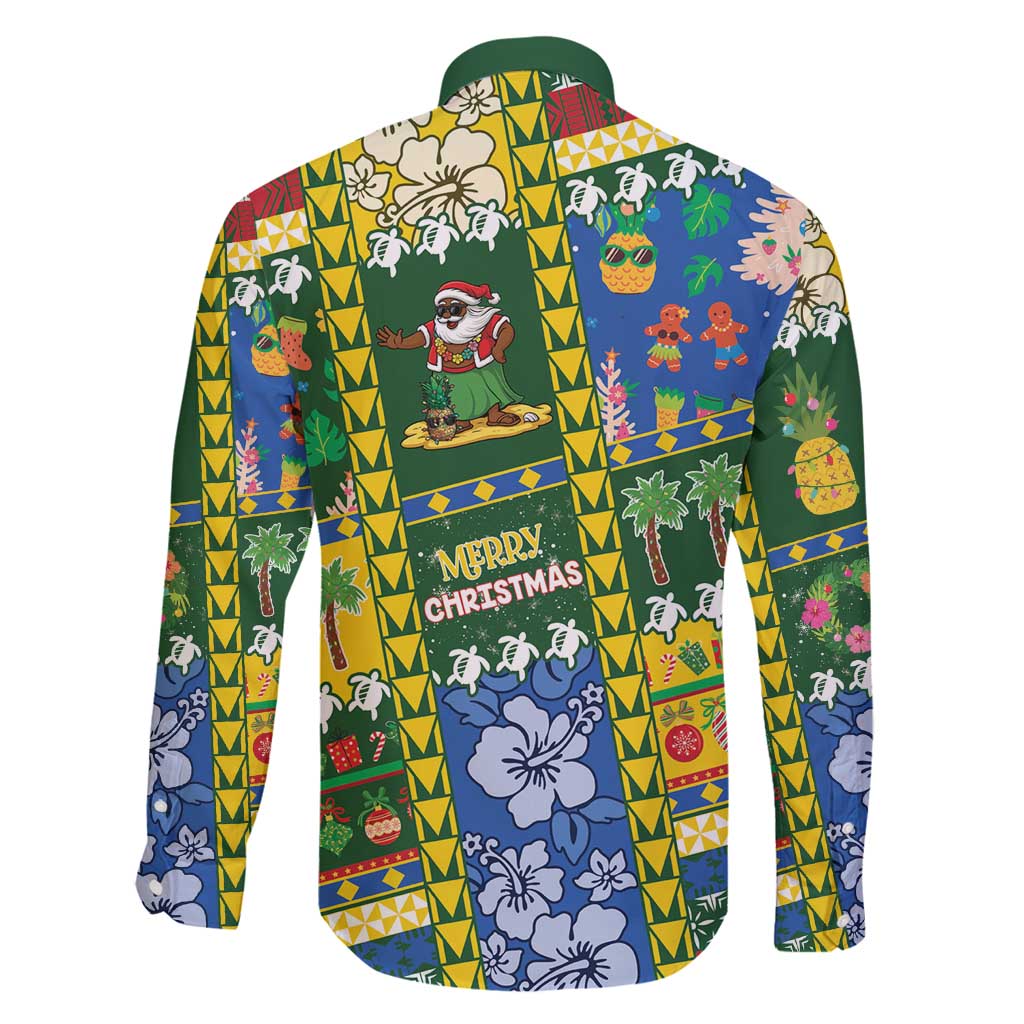 Solomon Islands Christmas Family Matching Mermaid Dress and Hawaiian Shirt Festive Beach Vibes - Polynesian Pride