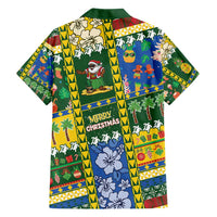 Solomon Islands Christmas Family Matching Short Sleeve Bodycon Dress and Hawaiian Shirt Festive Beach Vibes - Polynesian Pride