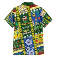 Solomon Islands Christmas Family Matching Tank Maxi Dress and Hawaiian Shirt Festive Beach Vibes - Polynesian Pride