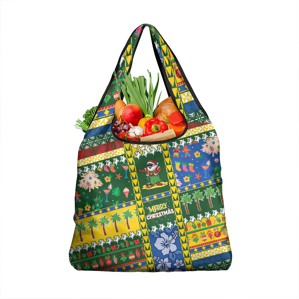 Solomon Islands Christmas Grocery Bag Festive Beach Vibes - Polynesian Pride