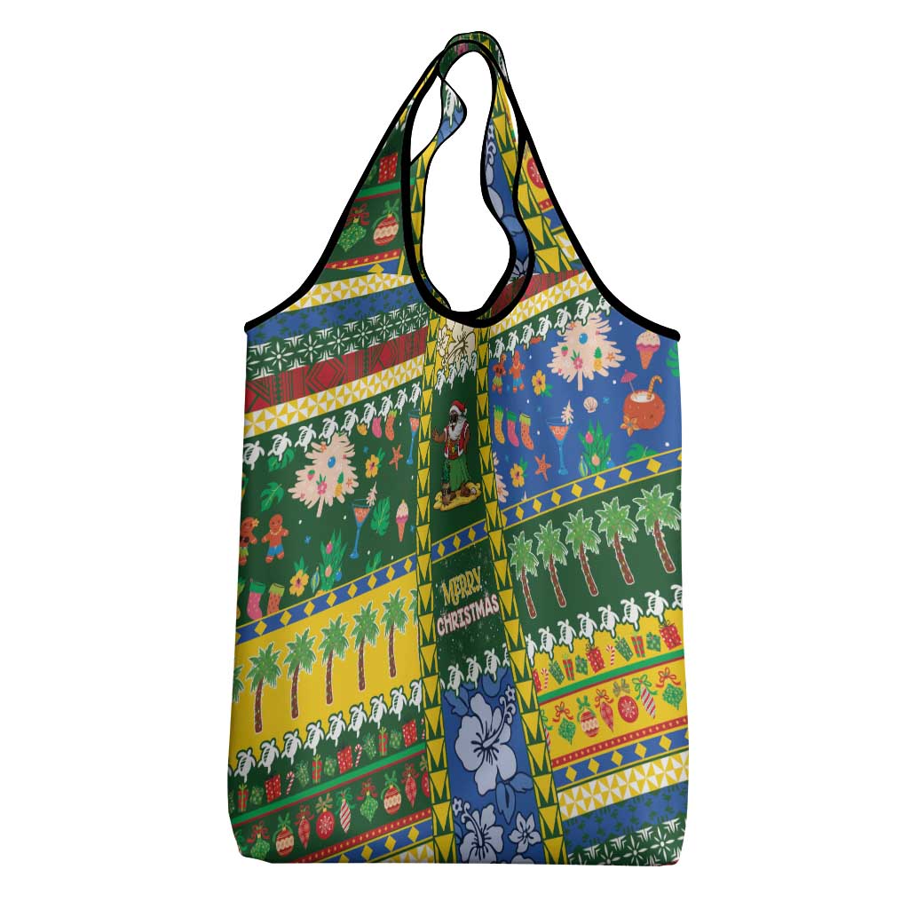 Solomon Islands Christmas Grocery Bag Festive Beach Vibes - Polynesian Pride