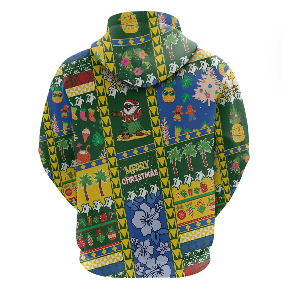 Solomon Islands Christmas Hoodie Festive Beach Vibes - Polynesian Pride