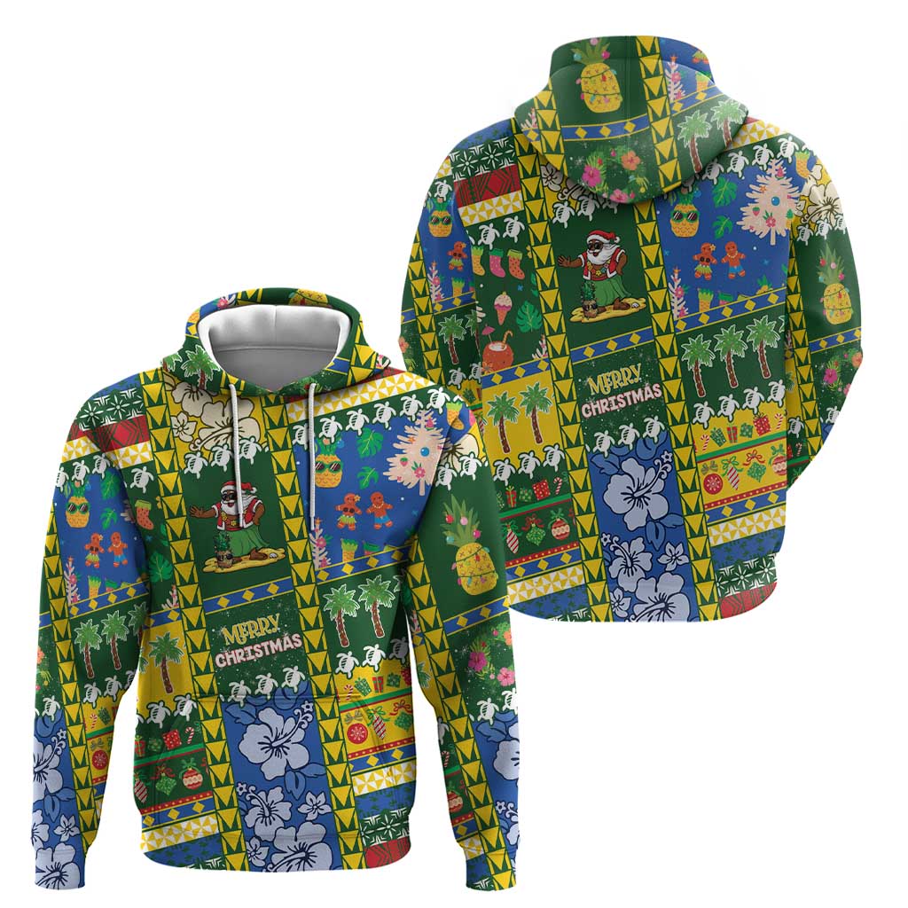 Solomon Islands Christmas Hoodie Festive Beach Vibes - Polynesian Pride