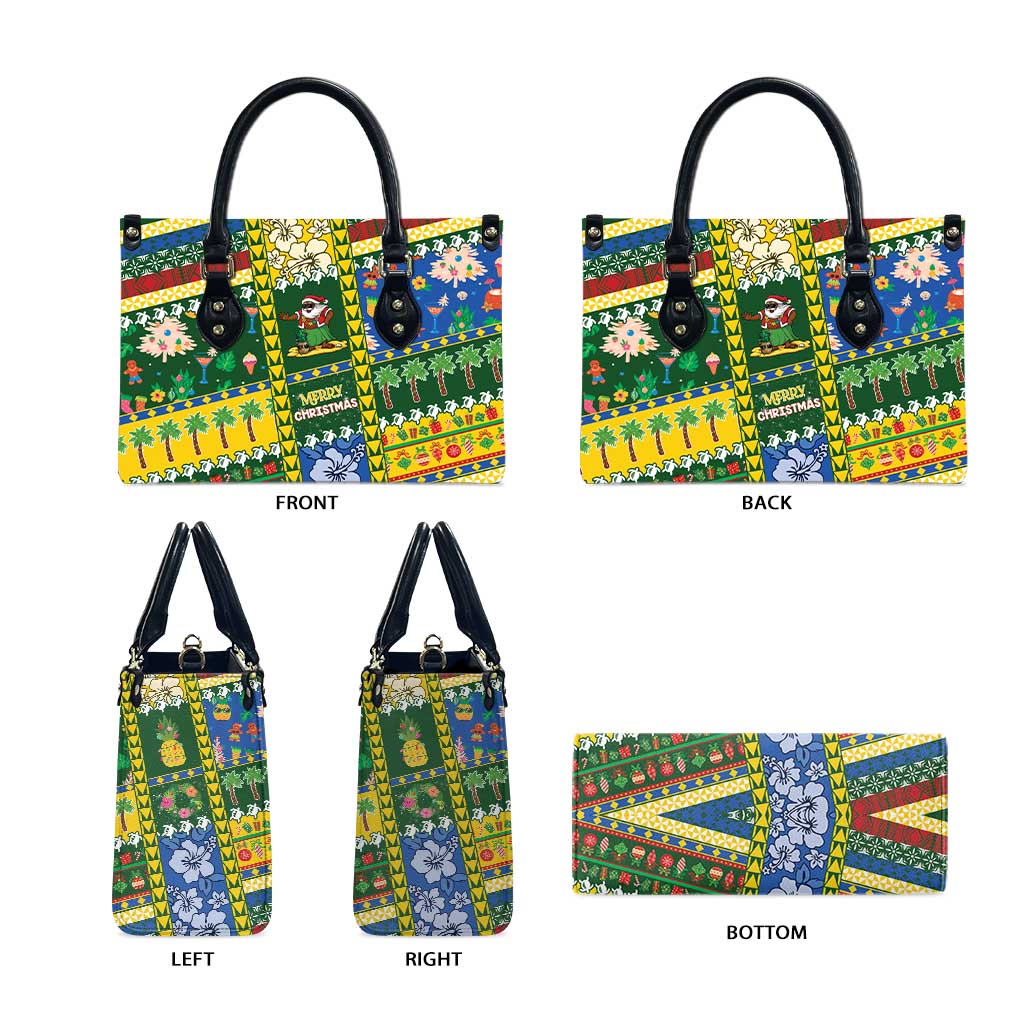 Solomon Islands Christmas Leather Bag Festive Beach Vibes - Polynesian Pride