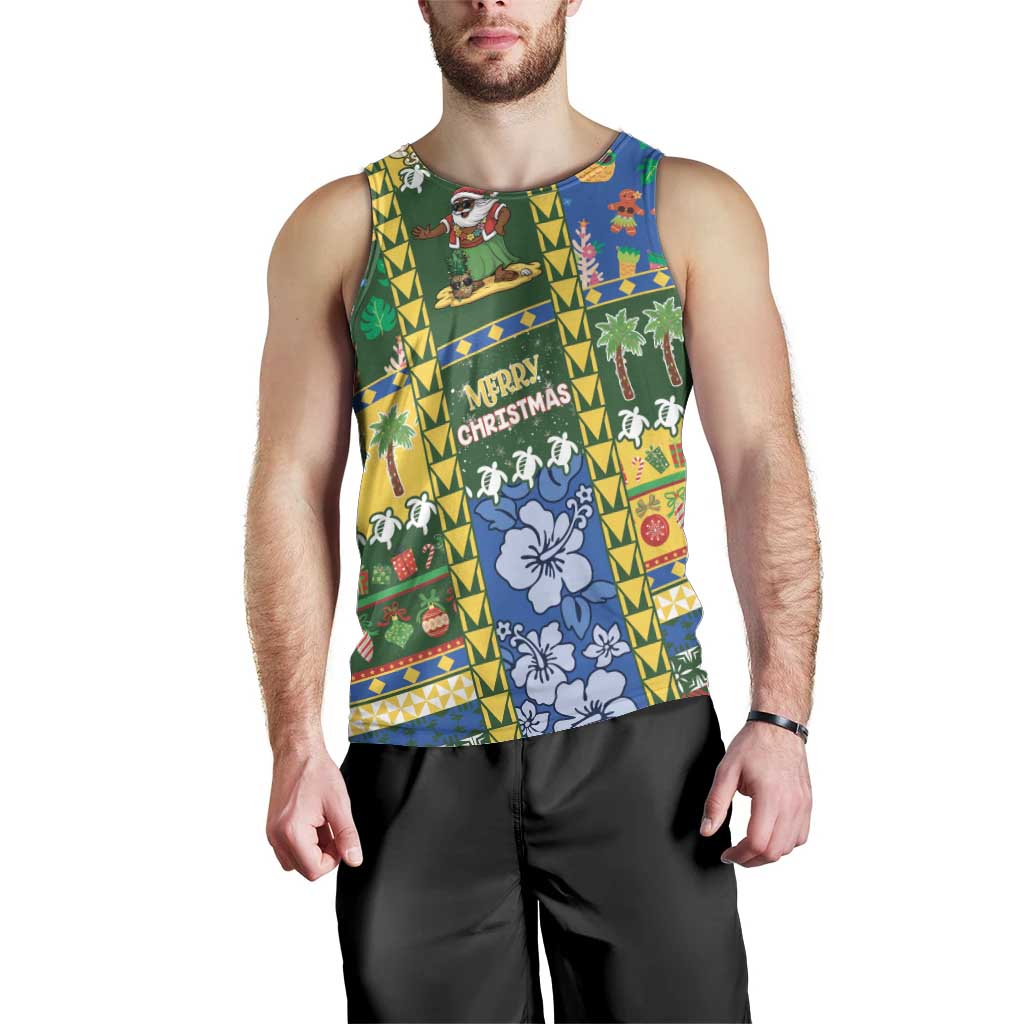 Solomon Islands Christmas Men Tank Top Festive Beach Vibes - Polynesian Pride