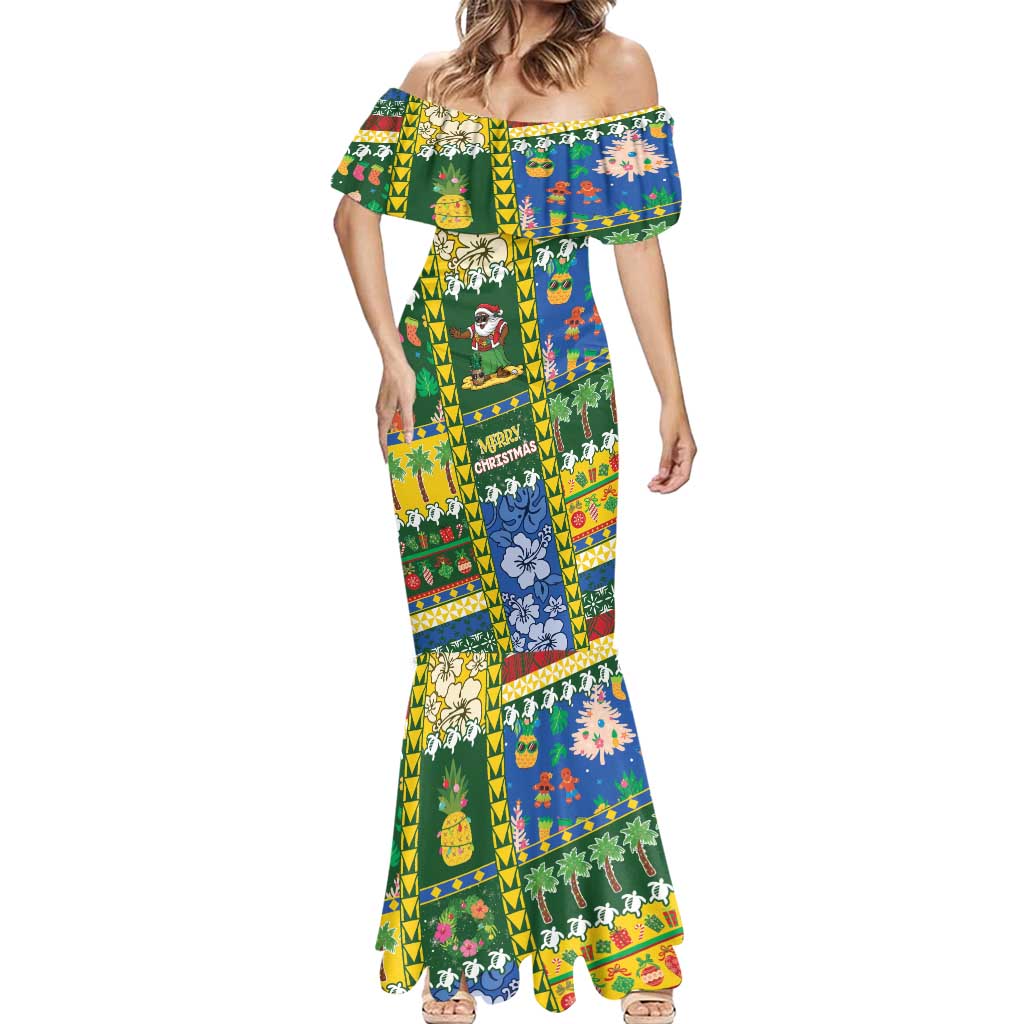 Solomon Islands Christmas Mermaid Dress Festive Beach Vibes - Polynesian Pride