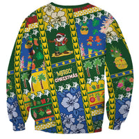 Solomon Islands Christmas Sweatshirt Festive Beach Vibes - Polynesian Pride