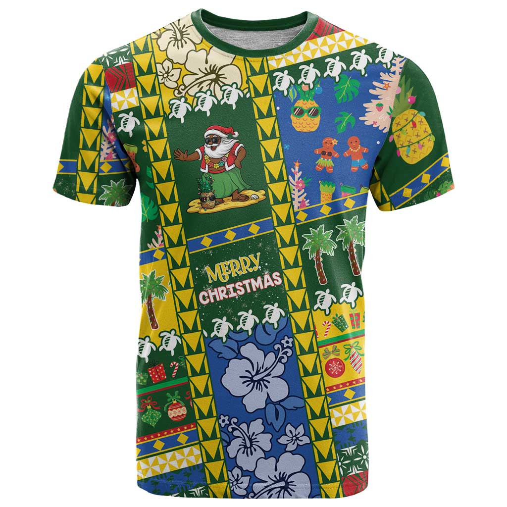 Solomon Islands Christmas T Shirt Festive Beach Vibes - Polynesian Pride