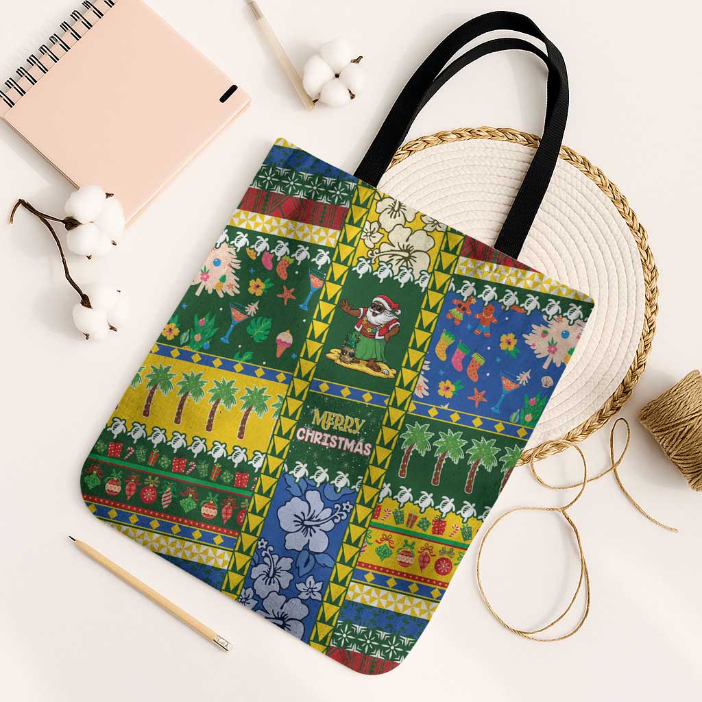 Solomon Islands Christmas Tote Bag Festive Beach Vibes - Polynesian Pride