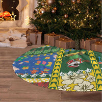 Solomon Islands Christmas Tree Skirt Festive Beach Vibes - Polynesian Pride