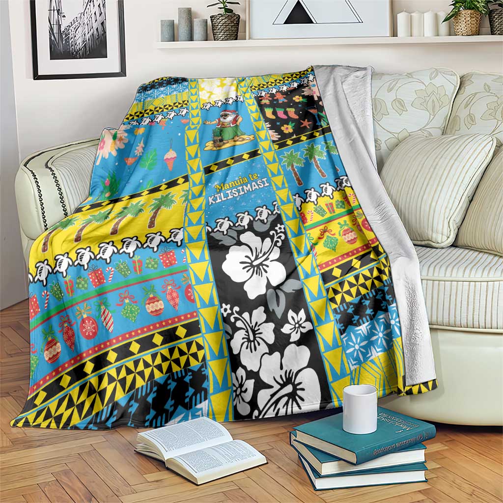 Tuvalu Christmas Blanket Festive Beach Vibes - Polynesian Pride