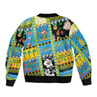 Tuvalu Christmas Bomber Jacket Festive Beach Vibes - Polynesian Pride