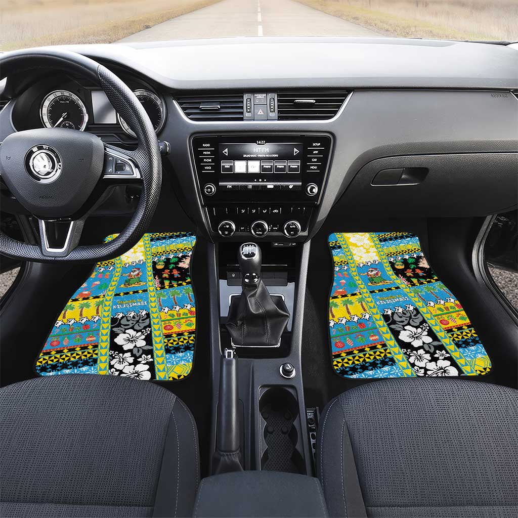 Tuvalu Christmas Car Mats Festive Beach Vibes - Polynesian Pride