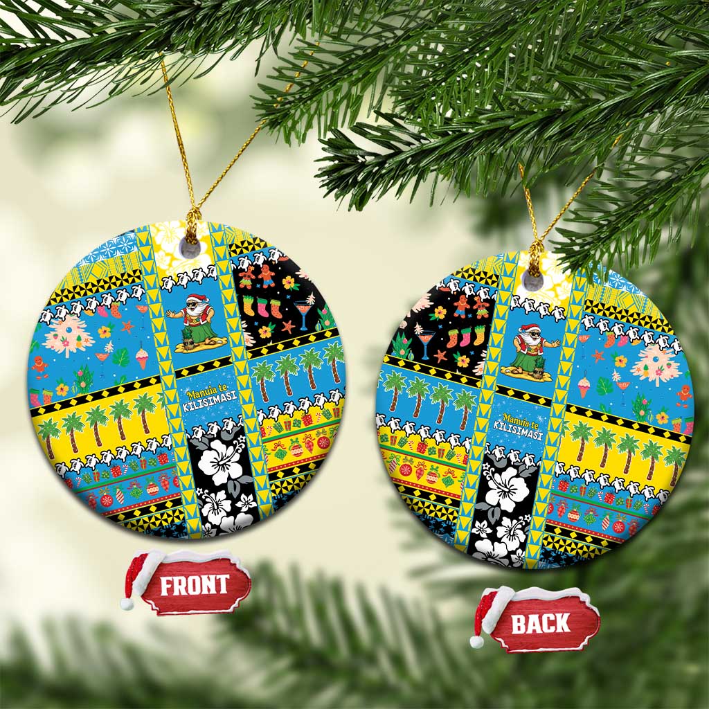 Tuvalu Christmas Ceramic Ornament Festive Beach Vibes - Polynesian Pride
